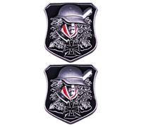 ZGDEIWGF Insignias De Casco De 2 Piezas, Estilo De Diseño Único, Diseño Decorativo Personalizado, Que Añaden Un Estilo Moderno Y Son Adecuados para Ropa Y Accesorios Personalizados.