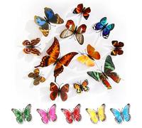 ZGDEIWGF Juego de Mariposas Tridimensionales para Colgar en la Pared - Decoración de Jardín y Valla