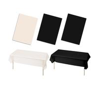 ZGDEIWGF Manteles de plástico de 3 Piezas, manteles Impermeables y Resistentes al Aceite, manteles de Colores sólidos, artículos para Fiestas, Decoraciones para Fiestas, Accesorios para Muebles