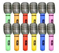 ZGDEIWGF Micrófono Inflable De 12 Piezas, Accesorios Inflables para Fiestas, Accesorios De Actuación, Suministros De Decoración para Fiestas, Juego De Micrófono Inflable