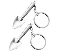 ZGDEIWGF Mini Llavero De 2 Piezas, Pala 3D, Metal, Creativo