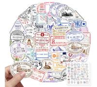 ZGDEIWGF Paquete De 100 Pegatinas De Matasellos, Pegatinas De Matasellos Retro, Pegatinas De Graffiti, Pegatinas De Viaje, Se Pueden Utilizar para Decorar Equipaje, Cuadernos Y Ordenadores.