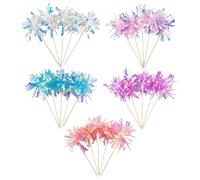 ZGDEIWGF Paquete De 25 Inserciones Coloridas, Decoraciones para Pasteles, Inserciones para Pasteles, Decoraciones De Cumpleaños, Inserciones para Hornear