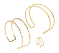 ZGDEIWGF Pulsera De 1 Pieza, Pulsera De 1 Pieza Y Anillo De Dedo De 1 Pieza, Joyería con Apertura Ajustable, Joyería Sencilla Y De Moda, Joyería Elegante, Accesorios De Vestir