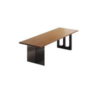 ZGEG Escritorio de Oficina Escritorio de Estudio de Madera Maciza Estilo WABI-Sabi for el hogar, con Patas de acrílico, Ideal for Oficina, Estudio y Trabajo. Escritorios para Ordenador(160x80x75cm)