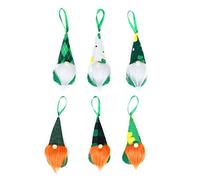 Zgehnao 6 adornos para el día de San Patricio, duende irlandés, gnomos suecos, adornos colgantes escandinavos Tomte Dwarf