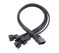 Zgehnao Adaptador de cable adaptador de ventilador de refrigeración de 27 cm de 4 pines a 4 puertos de 3 pines/4 pines para ordenador