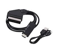 Zgehnao Adaptador ligero a euroconector de entrada NTSC SCART salida USB