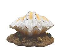 Zgehnao Adorno de acuario con forma de concha, piedras de aire artificiales para decoración de peces, funciona con aire Pum