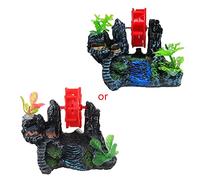 Zgehnao Adorno de acuario para cueva de piedra de montaña de roca, decoración de peceras, terreno pequeño, adorno para hábitat de reptiles