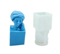Zgehnao Adornos de figura, moldes de silicona personalizables para hacer una decoración única de retratos únicos para mujeres, esculturas de cabeza para hacer moldes de silicona