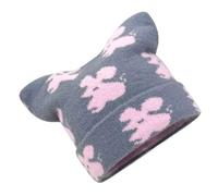 Zgehnao Bonito sombrero de animales, bonito sombrero de ratón, cálido sombrero de invierno, unisex, sombrero de dibujos animados, sombrero de animales para niños, accesorio de moda unisex, polvo gris