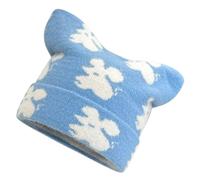 Zgehnao Bonito sombrero de animales, bonito sombrero de ratón, cálido sombrero de invierno, unisex, sombrero de dibujos animados, sombrero de animales para niños, accesorio de moda unisex, arroz azul