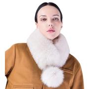 Zgehnao Bufanda de invierno para mujer, pañuelo de pelo suave para el cuello, bufanda elegante y cálida, Color té con leche, 60*14