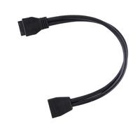 Zgehnao Cable de extensión USB 3.0 de 20 pines a chasis de 19 pines USB 3.0 macho hembra de extremo recto