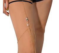 Zgehnao Cadena de muslo, cadena de muslo, para niña, joyería de pierna, festival, casa de estar, mariposa, cadena multicapa