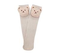 Zgehnao - Calcetines altos hasta la rodilla, calcetines de bebé con oso de dibujos animados para niño y niña, calcetines coreanos transpirables para niños pequeños