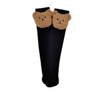 Zgehnao - Calcetines altos hasta la rodilla, calcetines de bebé con oso de dibujos animados para niño y niña, calcetines coreanos transpirables para niños pequeños