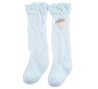 Zgehnao - Calcetines altos hasta la rodilla, calcetines de rodilla para niñas con bordado de fresa para recién nacidos de 0 a 3 años