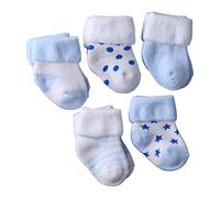 Zgehnao - Calcetines para bebé, 5 pares de calcetines cálidos de algodón grueso de rizo para recién nacidos