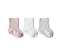 Zgehnao Calcetines tobilleros, 3 pares de calcetines para bebé, para niños y niñas, para otoño e invierno, calcetines cálidos de color sólido, accesorios de ropa de invierno, Polvo ligero, 10-15 Short