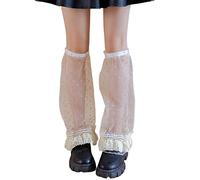 Zgehnao - Calentadores de piernas de tul para niñas, para botas, puños de encaje, disfraz de cosplay, ropa de exterior para niñas