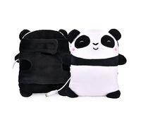 Zgehnao Cartoon Panda - Guantes térmicos eléctricos USB, sin dedos, calentador de manos para invierno
