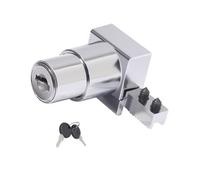 Zgehnao Cerradura de gabinete, 4 cerraduras de émbolo con llave para puerta corredera de vidrio, vitrina, cerradura de gabinete de vidrio con bisagras para puerta de 5 mm a 8 mm