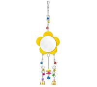 Zgehnao Colgante con campanas multicolor para gallo, pájaros, columpio, pollo, gallinas, loros, juguete para picotear