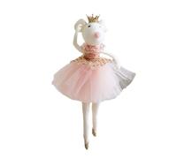 Zgehnao Decoración de fiesta, muñecas de ratón de ballet, adorno de árbol de Navidad para festividades, festival, 20 cm, figura de bailarina de ballet, decoración colgante