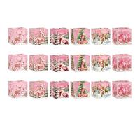 Zgehnao Elegantes cajas de embalaje con temática navideña, hermosas cajas de celebración de Navidad para envolver regalos en casa