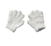 Zgehnao Guantes de forro polar para niños, guantes de dedo completo, resistentes al viento, guantes de nieve para niños, esquí, forro polar, deportes al aire libre, necesarios, blanco, Children aged 3