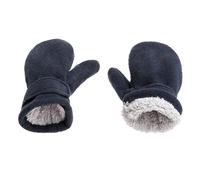 Zgehnao Guantes gruesos para niños, guantes de invierno, guantes de esquí, guantes de esquí ajustables, calentadores de manos, Azul marino, L, 7.8x7.8in