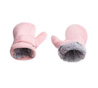 Zgehnao Guantes gruesos para niños y niñas, guantes de invierno, guantes de esquí, guantes de esquí ajustables, calentadores de manos, Rosa, L, 7.8x7.8in