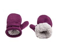 Zgehnao Guantes gruesos para niños y niñas, guantes de invierno, guantes de esquí, guantes de esquí ajustables, calentadores de manos, Morado, L, 7.02x6.63in