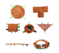 Zgehnao Hamaca colgante de 7 piezas para animales pequeños, jaula de felpa cálida, columpio para hámster y loro