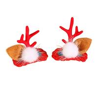 Zgehnao Horquillas para el pelo de cuernos de Navidad, 1 par de accesorios para el pelo para niños, para el hogar, festival, fiesta de cumpleaños, tocado