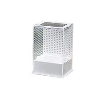 Zgehnao Jaula de terrario para tarántulas, anfibios, orugas, caracoles, caja de alimentación transparente, acrílico