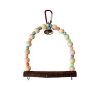 Zgehnao Jaula para periquitos para mascotas, soporte para loros, columpio colgante, jaula de madera para pájaros, cuerda de escalada para loros