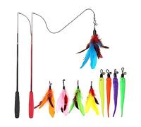 Zgehnao Juego de 13 accesorios de juguete con temática de gusanos de repuesto para gatitos, ejercicio, entrenamiento, cabezas de repuesto para colgantes