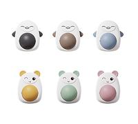 Zgehnao Juguete comestible de 6 piezas para gatos lamiendo bolas para masticar, juguete seguro para limpiar los dientes