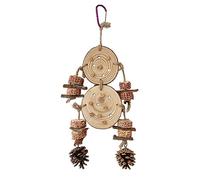 Zgehnao Juguete masticable para pájaros, racimo de corteza para chinchillas, cobayas, ardillas, timoteo, mejora la salud