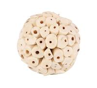 Zgehnao Juguete para masticar loros, jaula de pájaros, bolas naturales para masticar, juguete para pájaros grandes, juguete colgante