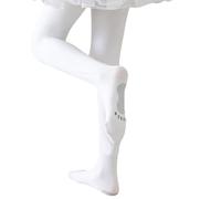 Zgehnao Leggings largos, leggings de baile para niñas, medias elásticas de 1 a 8 años, para otoño, primavera, antideslizantes, cálidas, accesorio de vestir para niños, Blanco, M, 10-15 Short