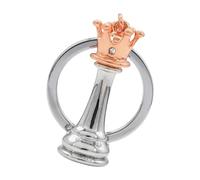 Zgehnao Llavero de ajedrez, elegante llavero internacional de ajedrez, reina, rey y ajedrez, llavero 3D, hecho a mano, para amantes de los accesorios elegantes, oro rosa, Length: about 9cm