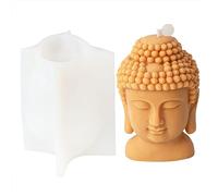 Zgehnao Molde de silicona con diseño de cabeza de Buda, para decoración de escritorio