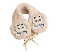 Zgehnao Orejeras de felpa con calcomanías de dibujos animados Pa para niños, calentador de orejas elástico, para invierno, frío, invierno, para estudiantes y niños pequeños