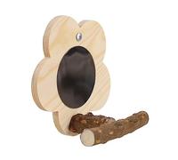 Zgehnao Percha para pájaros con soporte de madera natural para loros, suministros para periquitos, plataforma para loros pequeños