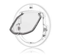 Zgehnao Puerta redonda transparente para perros Shpe con 4 métodos de bloqueo, acción y polvo para perros