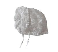 Zgehnao Sombrero de ala ancha para recién nacido, para días calurosos, para exteriores, de encaje, ajustable, tamaño de la cabeza, sombrero de sol con bordado floral para fotografía